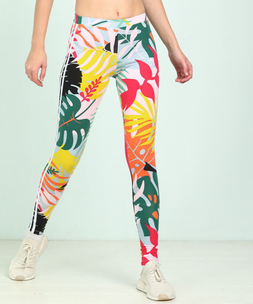 ADIDAS Floral Print Women Multicolor Tights - Buy ADIDAS Floral Print Women Multicolor  Tights Online at Best Prices in India | Flipkart.com