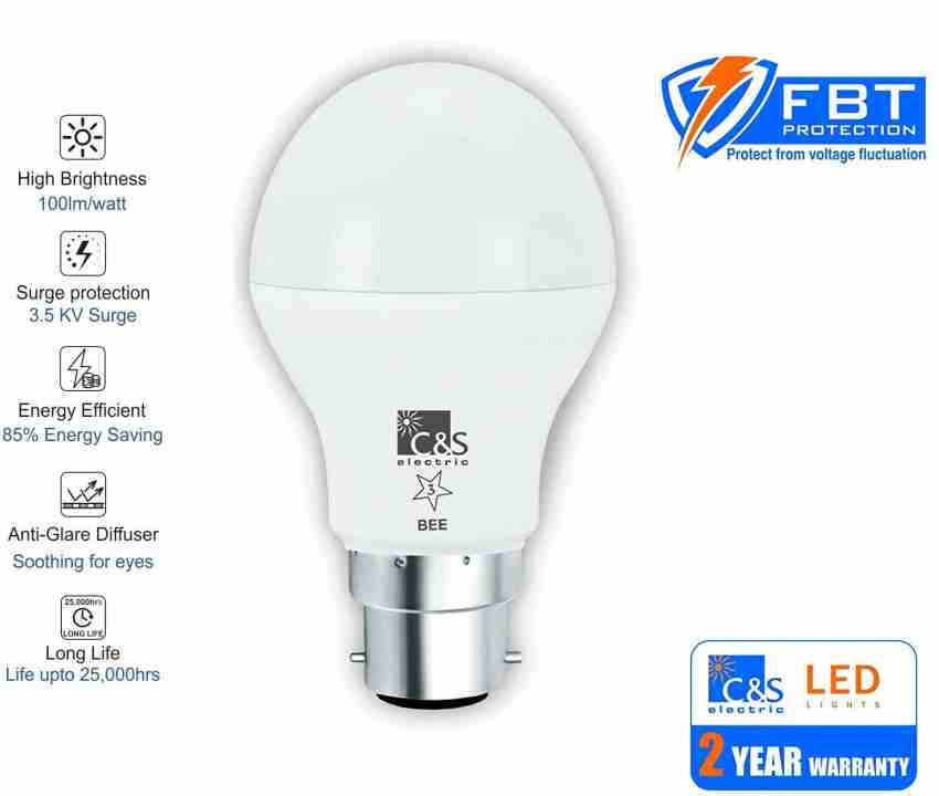 C&S ELECTRIC 18 W Standard B22 LED Bulb Price in India - Buy C&S