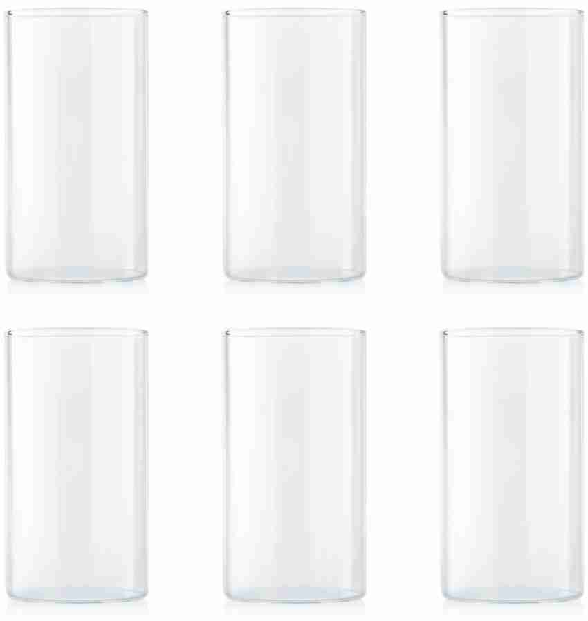 Borosil Vision OPTIC CLEAR Borosilicate Drinking Glasses Set of 6 NEW