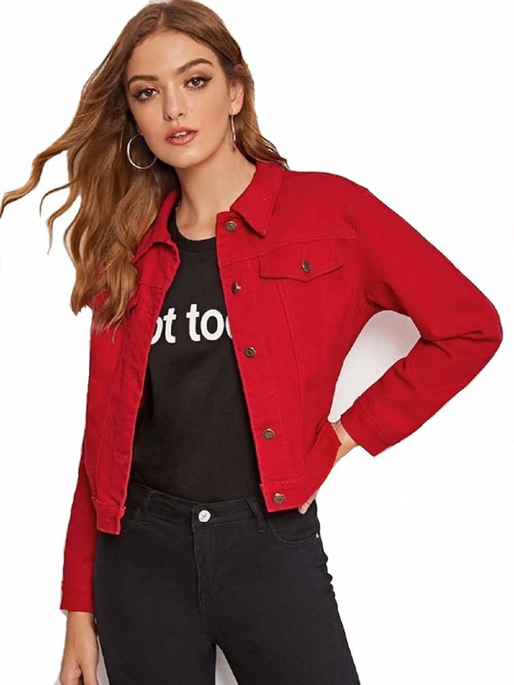 Update more than 151 red denim jacket womens best - dedaotaonec