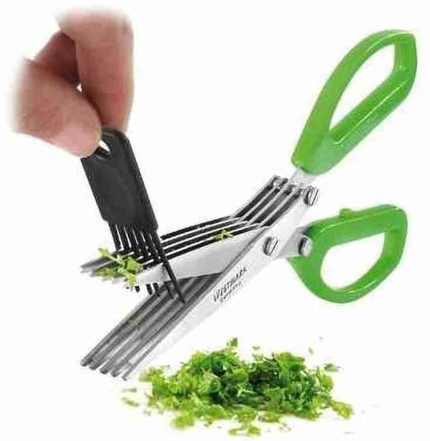 Kitchen Scissors Stainless Steel Vegetable Cutter Herb Tool Cut 5 Layers