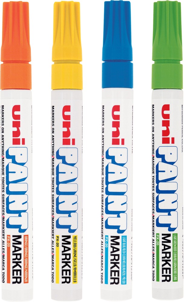 Posca Marker 2.5mm - Yellow/Green/Blue/Red (Pack of 4)