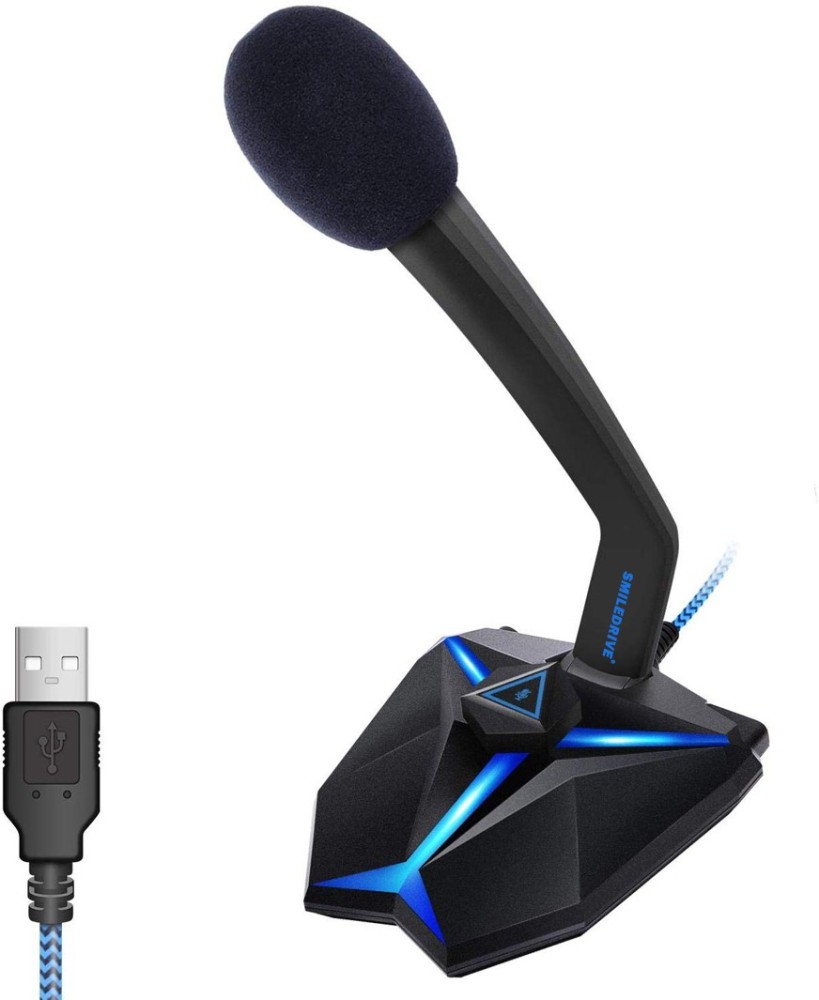 Smiledrive USB Microphone PC Computer Gaming Mic with Mute Button