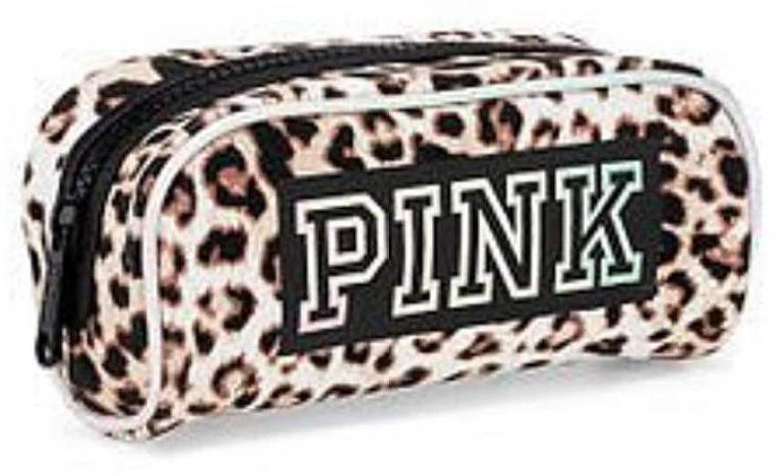 Victoria's Secret Small Cosmetic Bag- Leopard Style Pouch Black, Brown -  Price in India