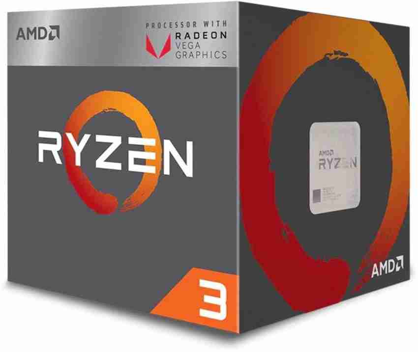 AMD Ryzen 3 2200G with Radeon Vega 8 Graphics 3.5 GHz Upto 3.7 GHz AM4 Socket 4 Cores 4 Threads 2 MB L2 4 MB L3 Desktop Processor AMD Flipkart