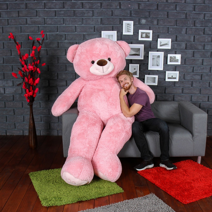 Teddy bear online 6 feet pink