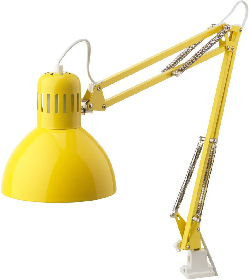 Ikea yellow desk shop lamp