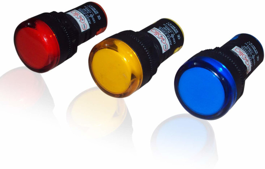 ROBIN TEPER Indicator 1101 LED Panel Indicator Light 1 Set 3 Pic 22 Mm Red Yellow And Blue Digital Voltage Tester Price in India Buy ROBIN TEPER Indicator 1101 LED Panel