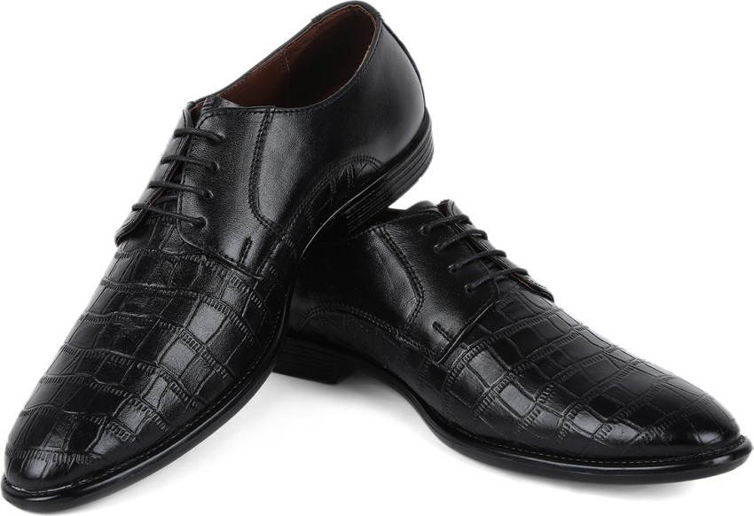 Buy LOUIS STITCH Men's Style Devils Black Derby Shoes Handmade