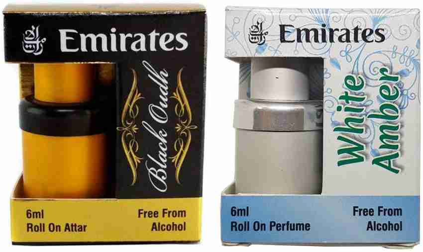 Emirates Black Oudh White Amber Long Lasting Floral Attar