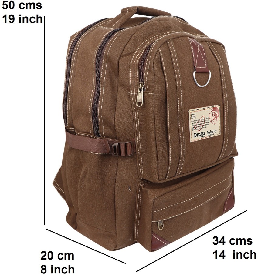 Topper Jumbo Cargo CanvasDenim Backpack  School Bag  College Bag   Laptop Bagpack for Boys  Girls  Men  Women 34 L Backpack Khaki  Price  in India  Flipkartcom