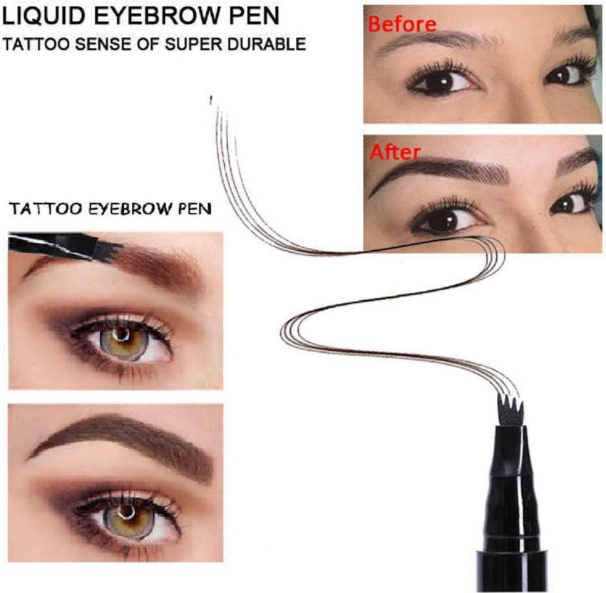 Tailaimei Wholesale Waterproof 2 in 1 Liquid Eyeliner and Eyebrow Pencil  Fork Tips Fine Sketch 4 Head Tattoo Pen Lasting Eyebrow Enhancers Eyeliner  OEM ODM  China Cosmetic and Makeup price  MadeinChinacom