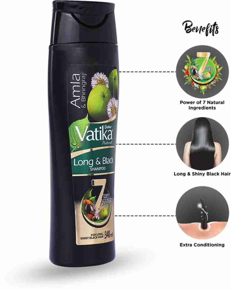 Vatika Black Shine Shampoo - Best Shampoo For Shiny, Smooth Hair