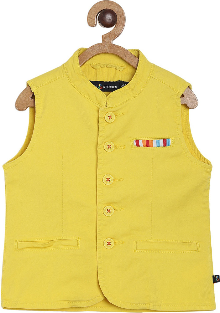 Boys yellow waistcoat on sale