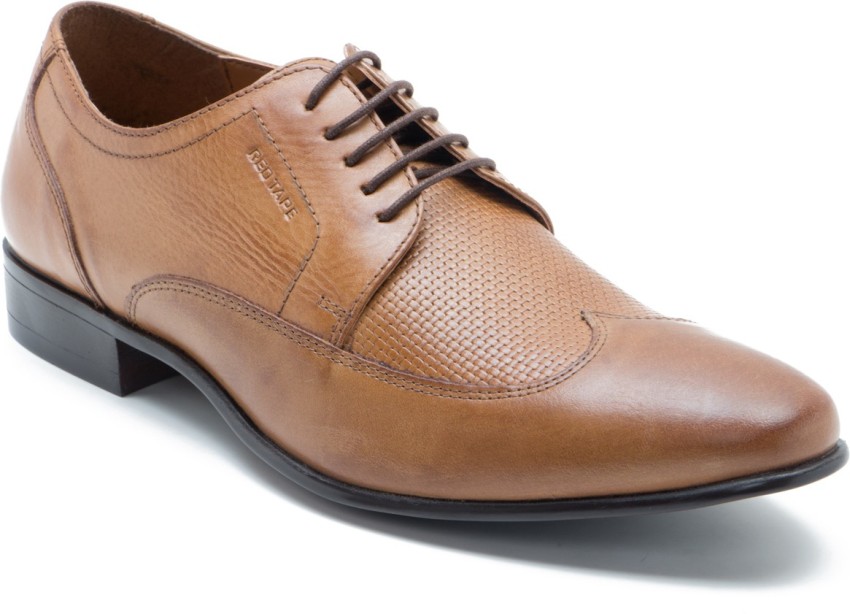 Red tape tan sale formal shoes