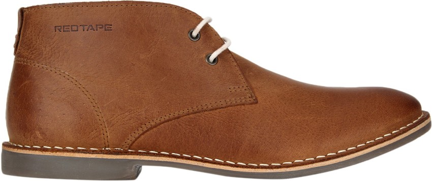 red tape men's leather chukka boots