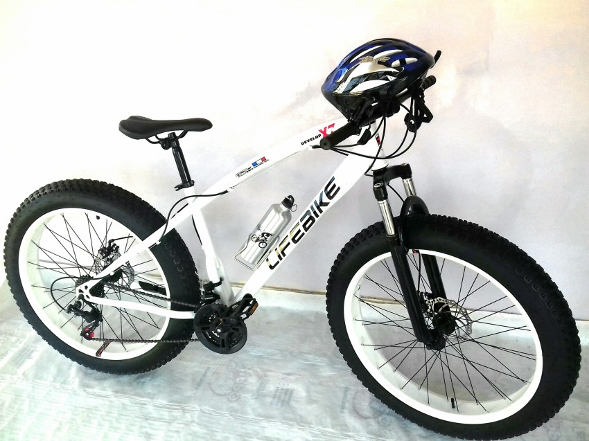 maatrixx Life bike white new dual disc brake 21 gears fat tyre