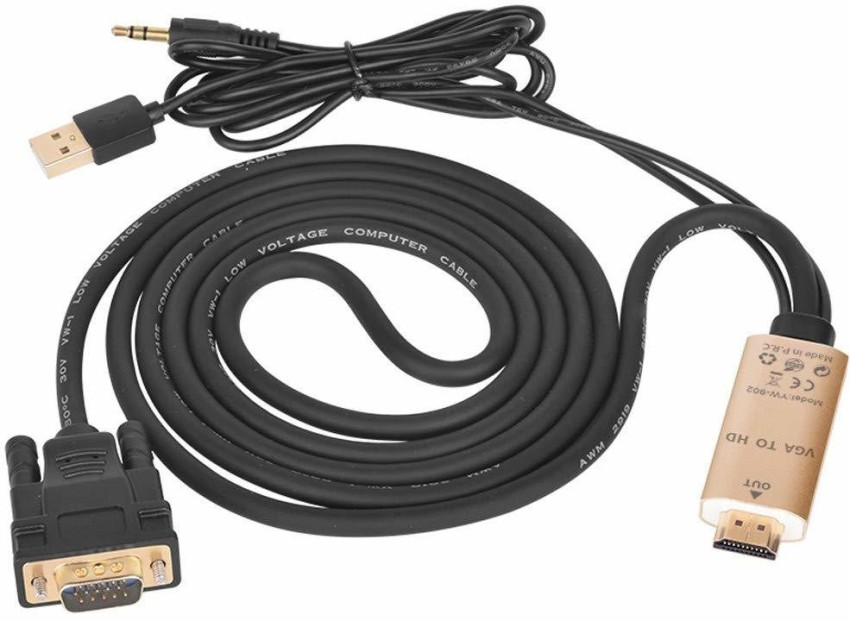 LipiWorld VGA Cable 0.5 m VGA to VGA & HDMI Splitter Adapter