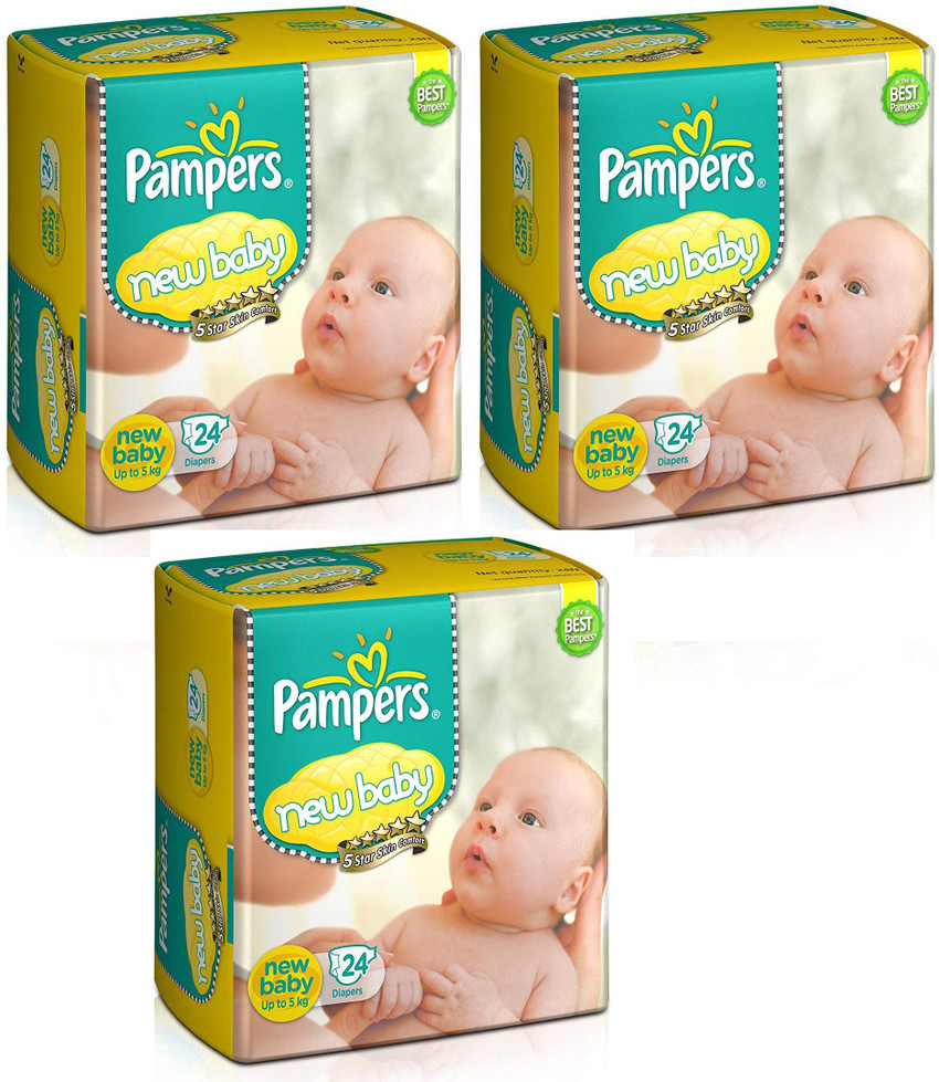Pampers New Born 24 24 24 Tape Diapers New Born Buy 3 Pampers