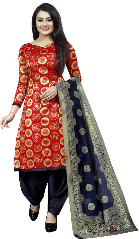 enchantress Brocade Self Design Salwar Suit Material Price in