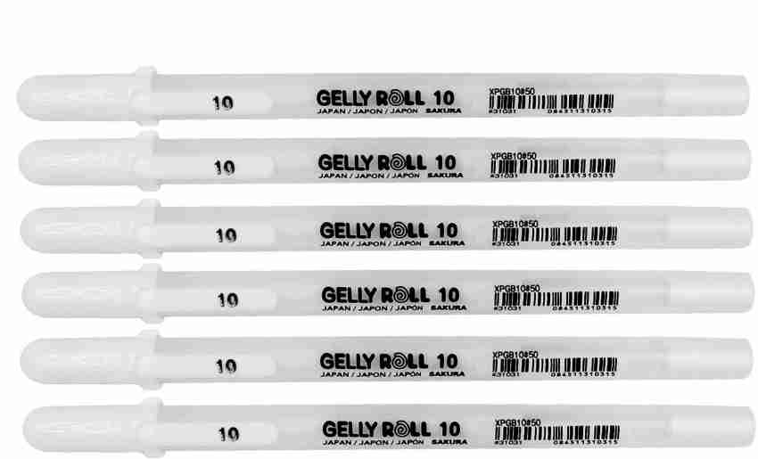 White - Gelly Roll Classic Bold Point Pens 6/Pkg - Sakura