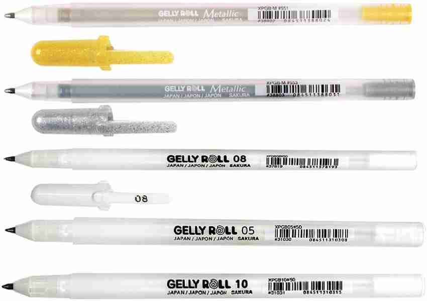 Sakura Gelly Roll Metallic Medium Point Pens - Assorted Colors - 10 pack