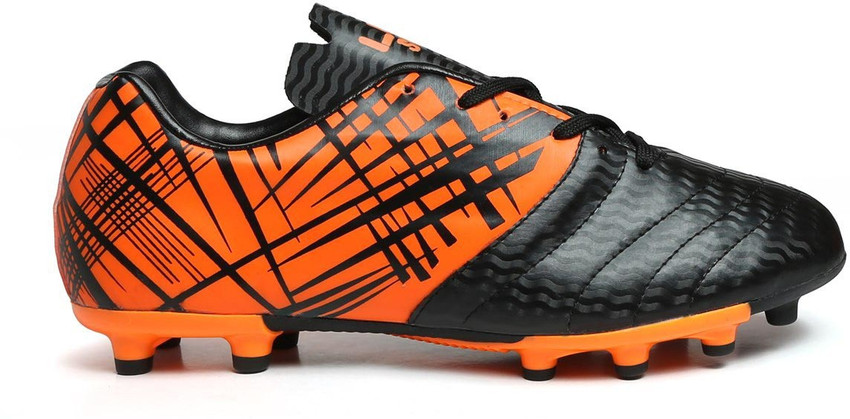 Football shoes orange hot sale and black