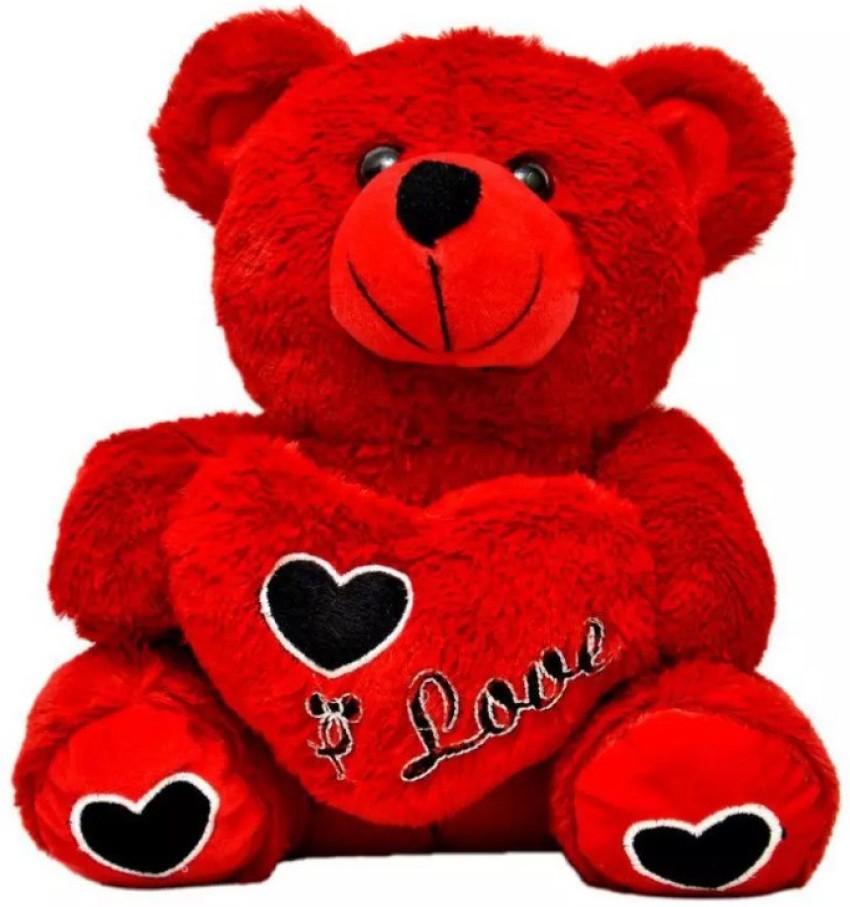 red black teddy bear