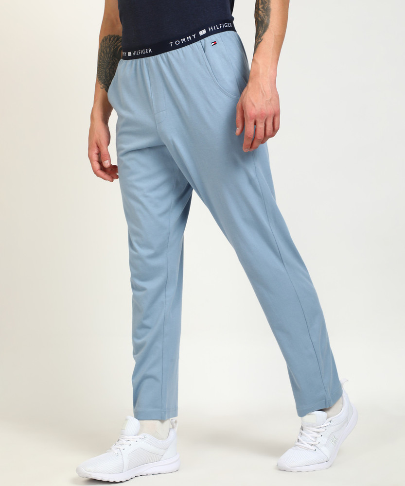 TOMMY HILFIGER Solid Men Light Blue Track Pants Buy TOMMY