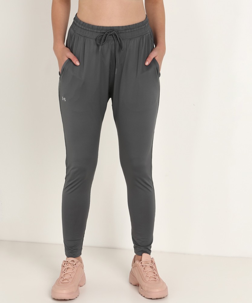 UNDER ARMOUR Solid Women Grey Track Pants - Buy UNDER ARMOUR Solid