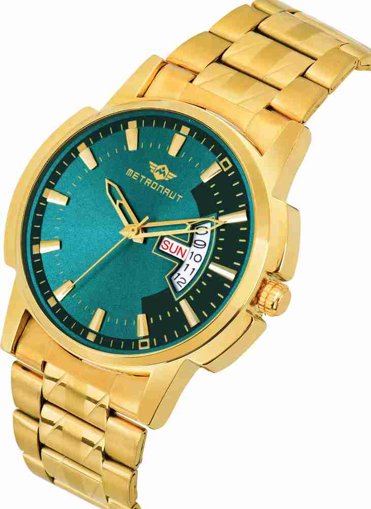 METRONAUT Magnum Magnum Series Day and Date Functioning Original Gold Plated Strap Quartz Analog Watch For Men Buy METRONAUT Magnum Magnum Series Day and Date Functioning Original Gold Plated Strap