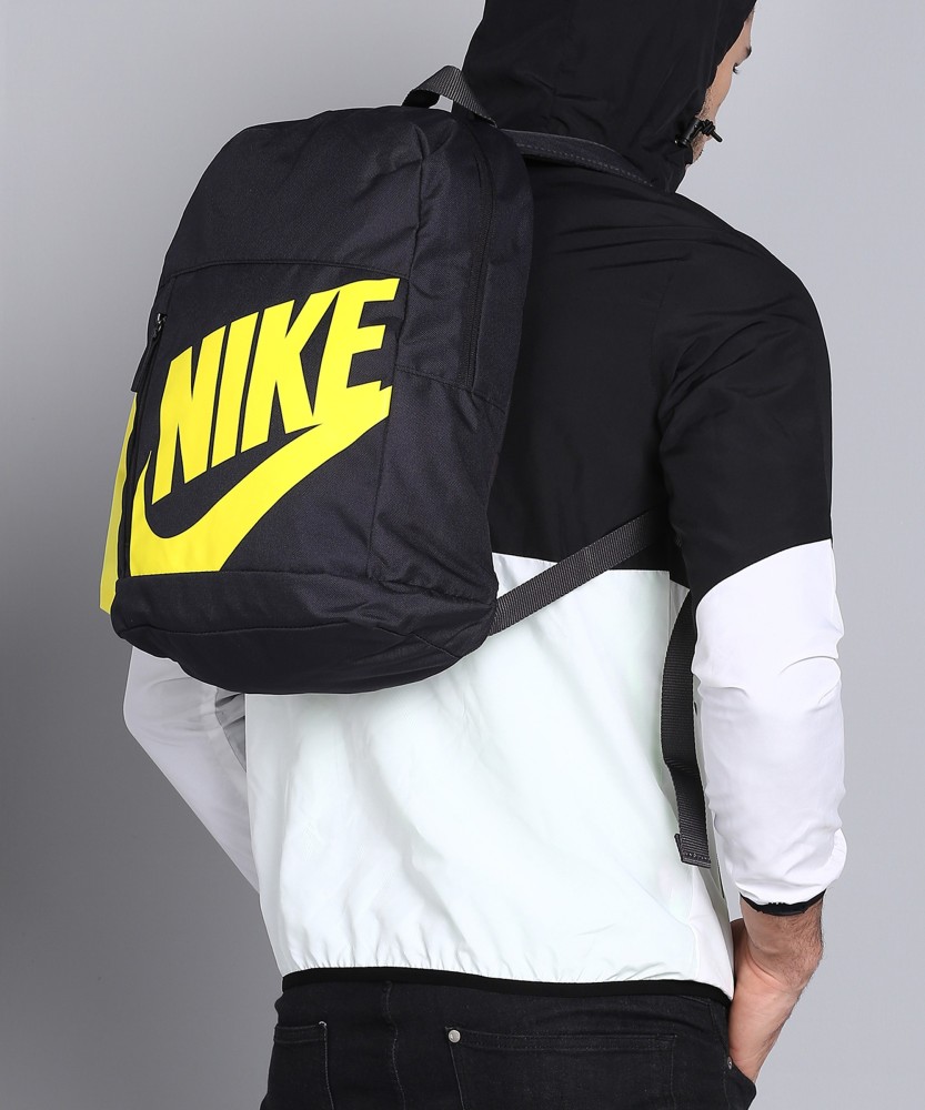 Nike black and outlet yellow backpack