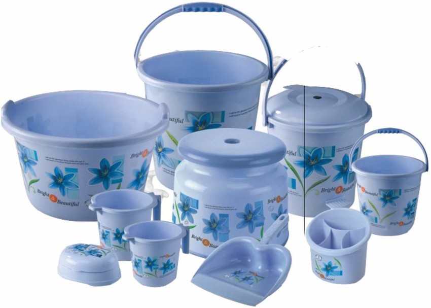 OSOLO BATHROOM SET 4 IN 1 WHITE 21 L Plastic Bucket Price in India - Buy  OSOLO BATHROOM SET 4 IN 1 WHITE 21 L Plastic Bucket online at