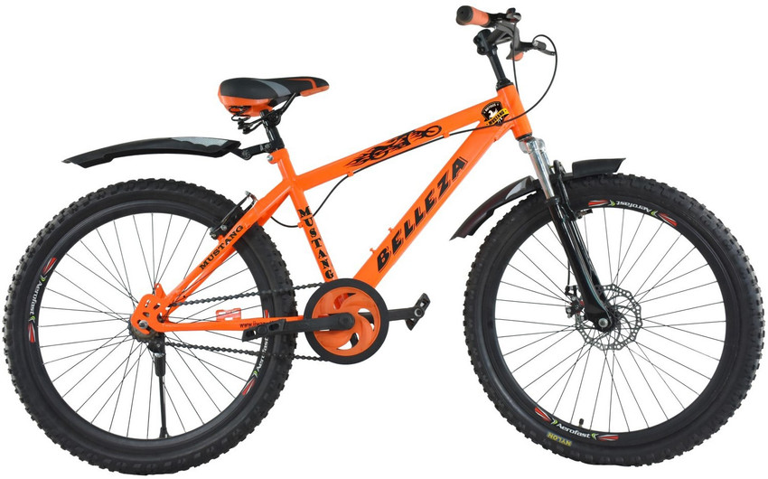 Mustang Hunk Bike For Adults Orange Black 26 T Mountain Cycle