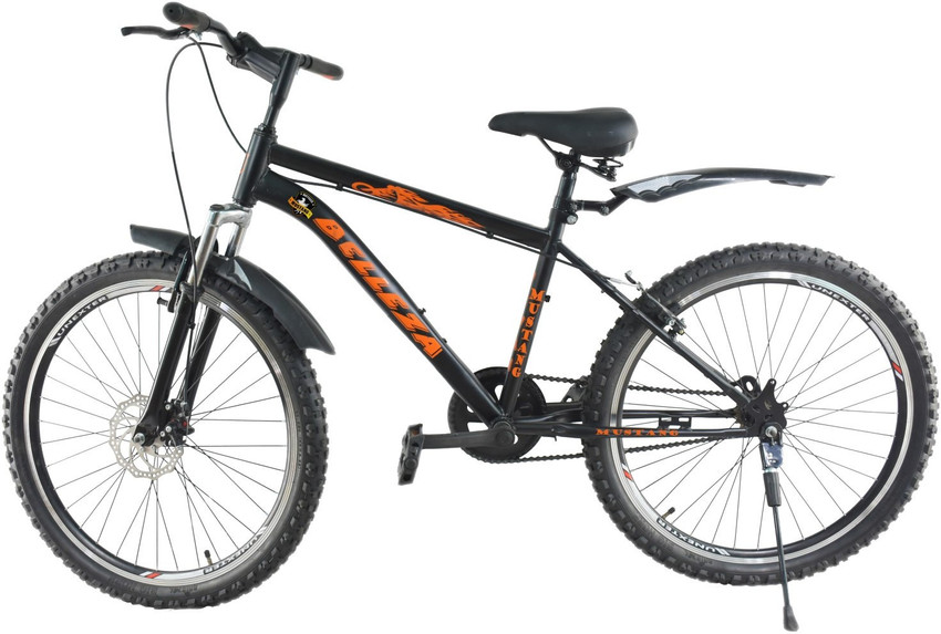 Mustang Hunk Bike For Adults Black Orange 26 T Mountain Cycle
