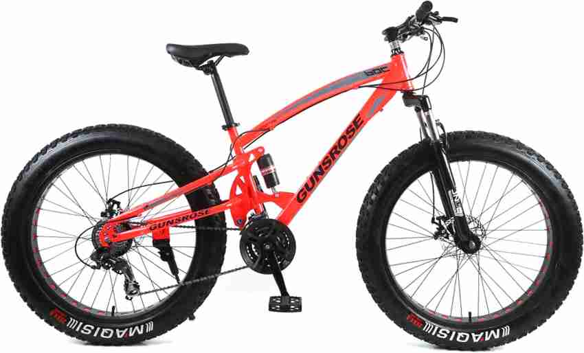 Wild Wolf GUNSROSE 26 T Fat Tyre Cycle Price in India Buy Wild Wolf GUNSROSE 26 T Fat Tyre Cycle online at Flipkart