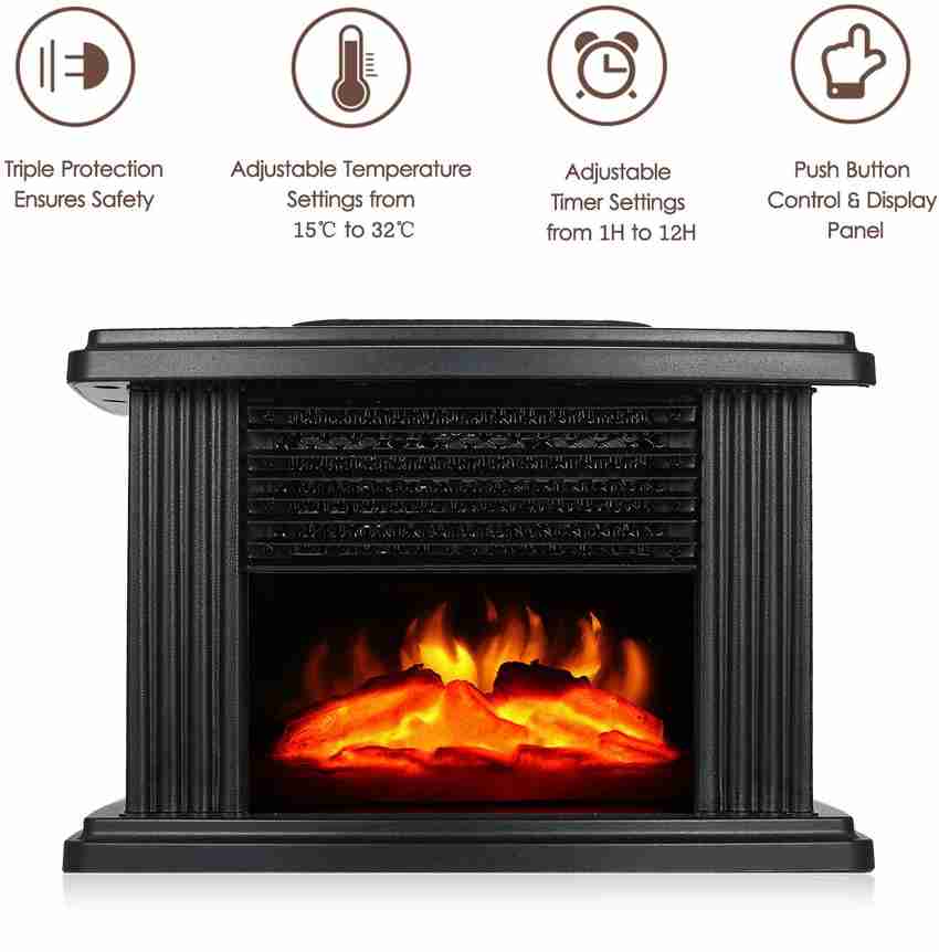 eDUST 1000W Mini Electric Fireplace Heater Electric Heater With Log Flame  Effect Warm Air Heater Fanr 110 V-250v Heater 1000W Fan Room Heater Price  in India - Buy eDUST 1000W Mini Electric