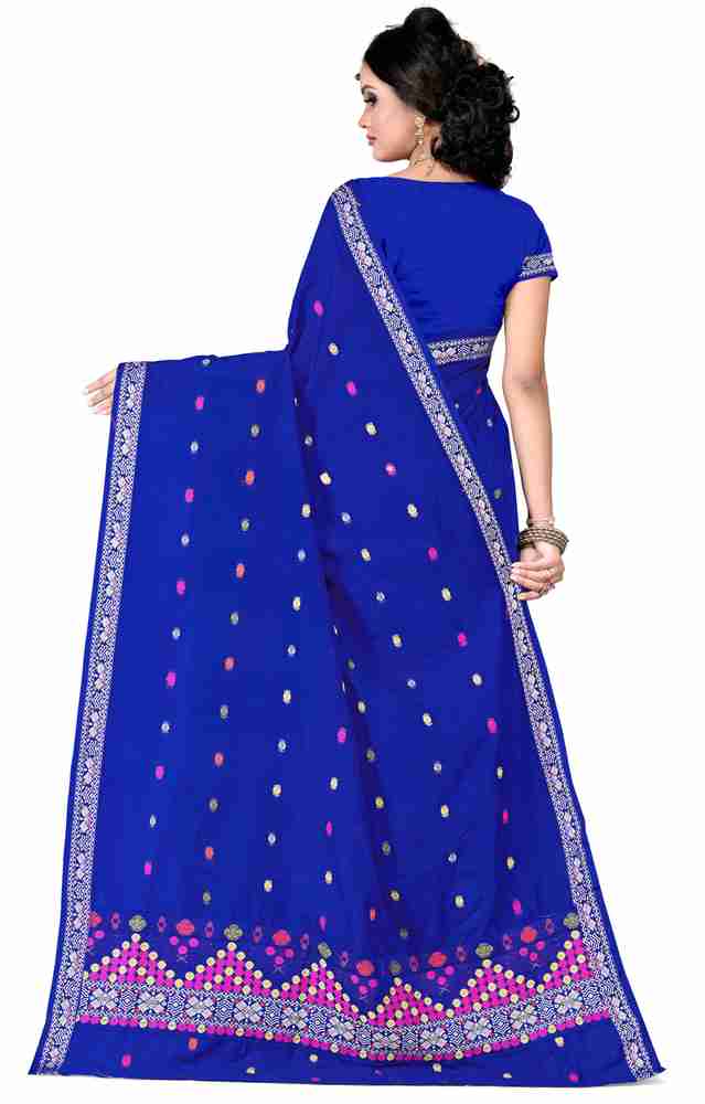 Royal blue mekhela chador store
