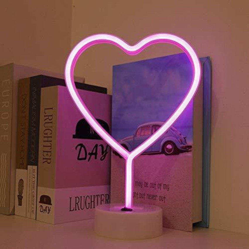 Buy Selibration Red Heart Shape Neon Light, Battery & USB Powered, Led Heart  Sign, Romantic Led Lamp for Table Wall Hanging, Bedroom Valentine Gift  Wedding Birthday Party Decoration