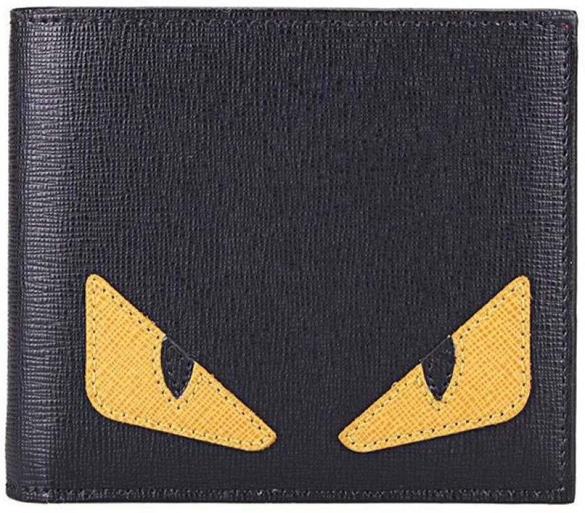 Fendi Men Casual Black Genuine Leather Wallet Black Price in India Flipkart