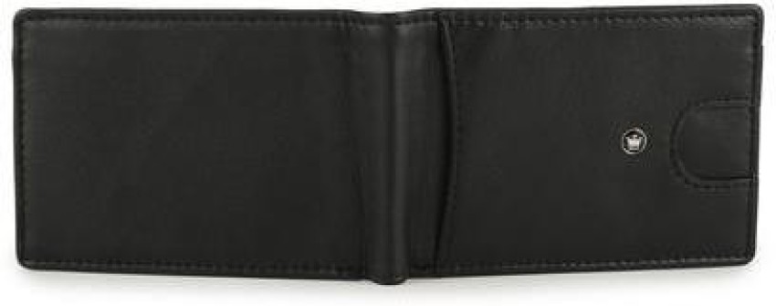 Louis Philippe Men Black Leather Bi-Fold Wallet