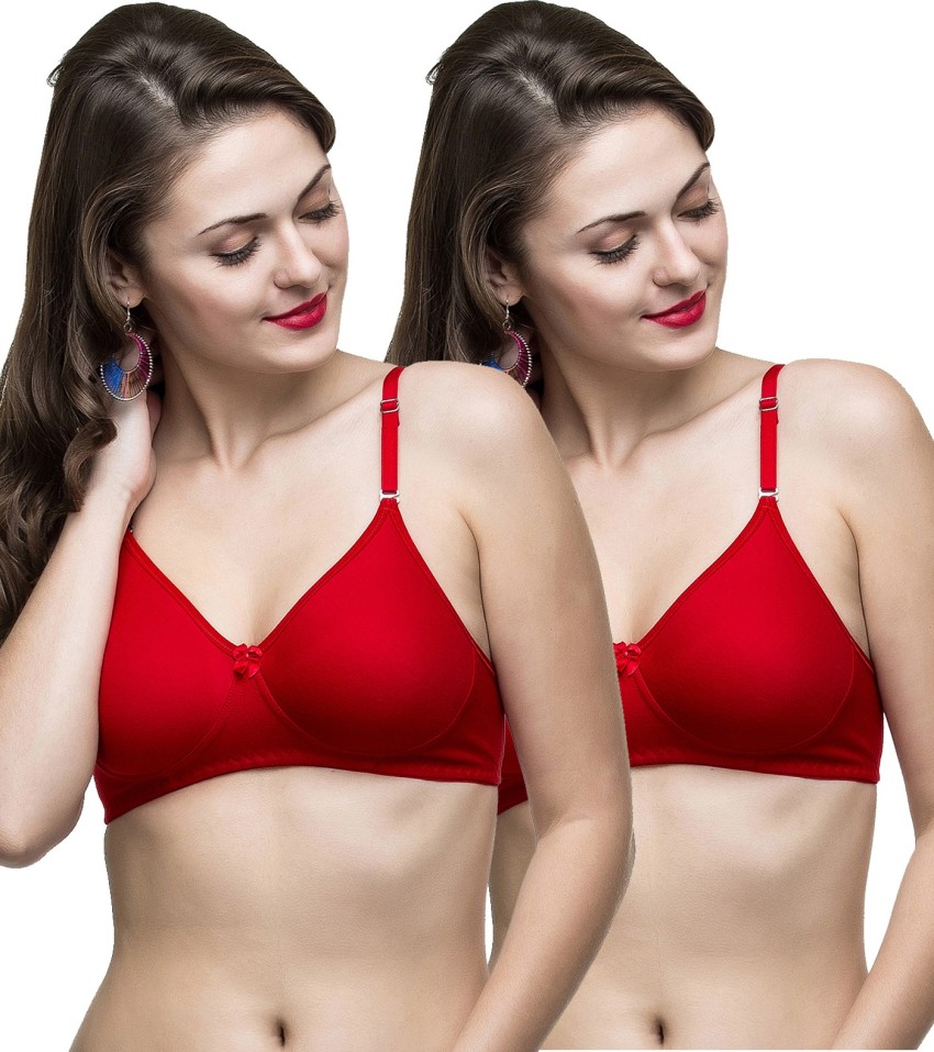 Buy Docare Womens Red Bra - ( Pack of 3 ) Online at Low Prices in India 