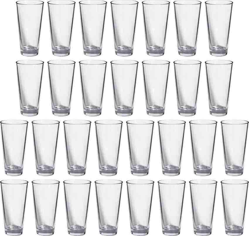 vetreo (Pack of 6) LONG Juice Water Glasses for Welcome Drink , Set of 6 ,  280 MLcrystal Whiskey Wine, Water Cocktail Glasses Set of 6, 280 ML Unique  Bourbon Glass, Glass