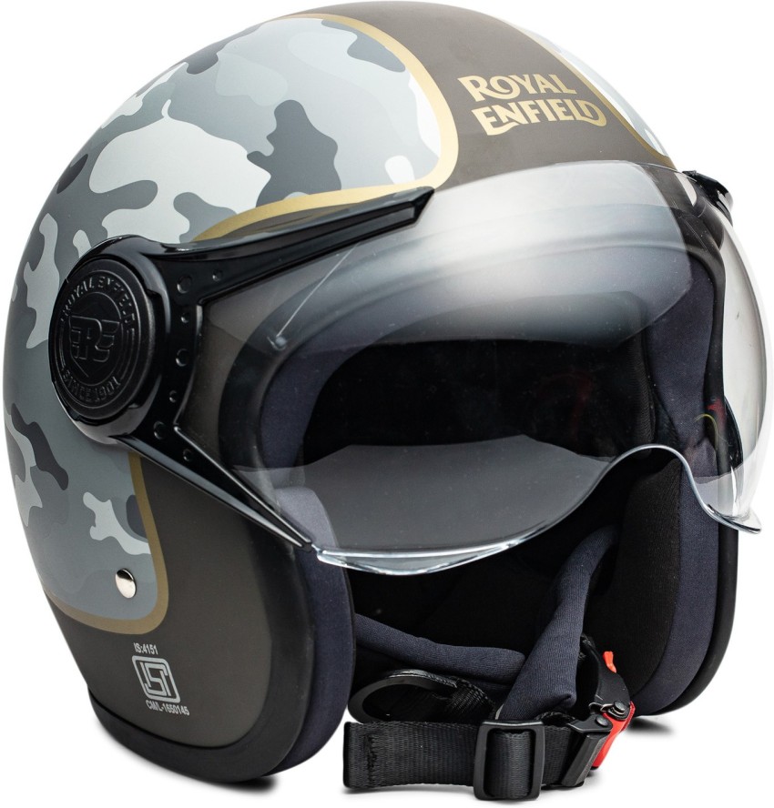 ROYAL ENFIELD F/F TPEX CAMO PRINTED MLG GLOSS BLACK (XL) 60 CM Motorbike  Helmet - Buy ROYAL ENFIELD F/F TPEX CAMO PRINTED MLG GLOSS BLACK (XL) 60 CM  Motorbike Helmet Online at