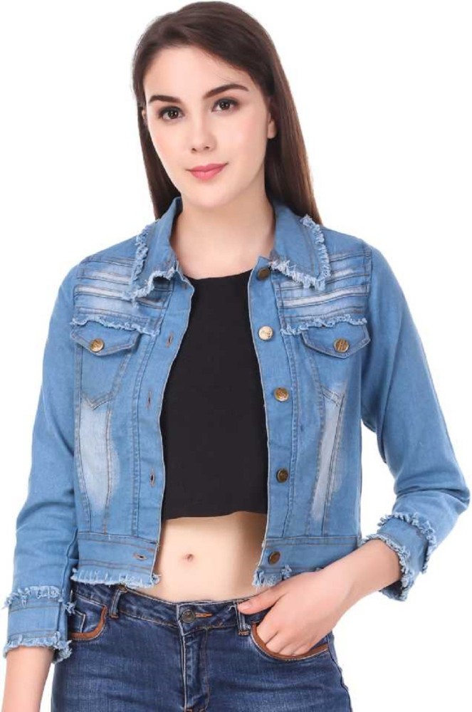 AE Cropped Denim Halter Top