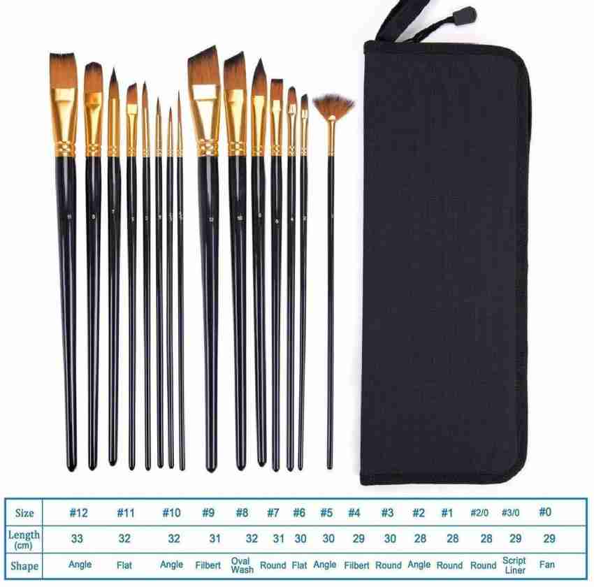 Crafts 4 All Art Paint Brush Set ~ 15 Paintbrushes Palette Knife 2 Sponges  NEW