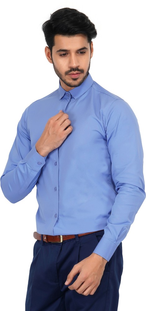 No Limit Men Solid Casual Blue Shirt - Buy No Limit Men Solid Casual Blue  Shirt Online at Best Prices in India