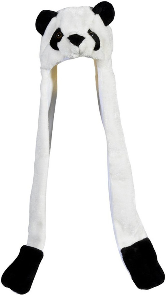 TheCuteHats Panda Hat With Long Mittens Plushy Animal Cap