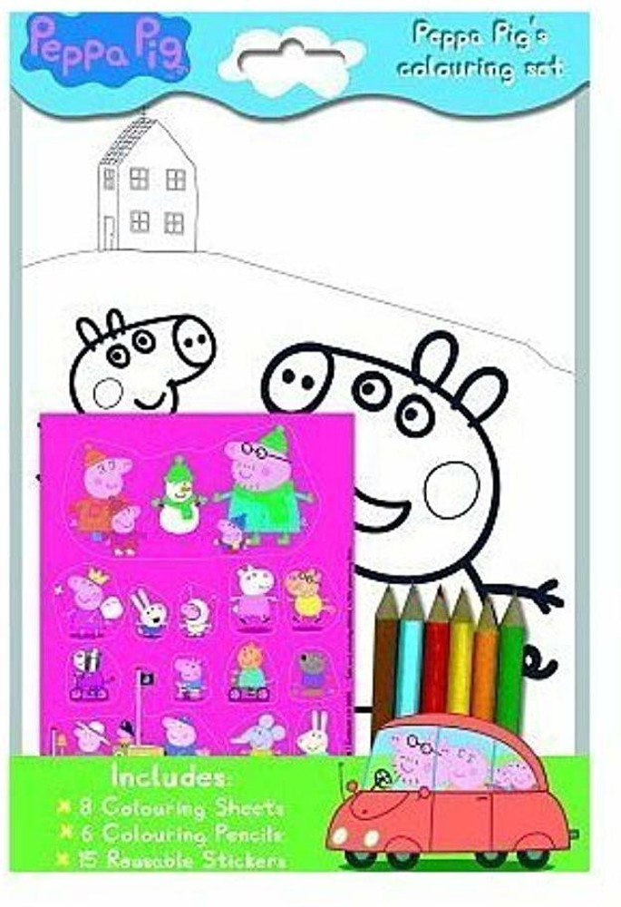 Peppa pig coloring set clearance