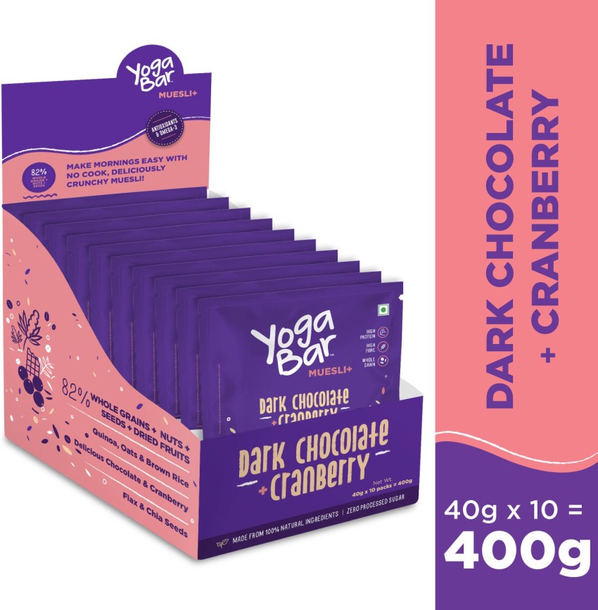 Yoga bar Wholegrain Breakfast Muesli - Dark Chocolate + Cranberry